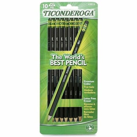 Dixon Ticonderoga PENCIL, TICONDEROGA, BK, 10/CD, 10PK DIX13915